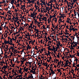 Δάπεδο Γυμναστηρίου Double Layer  (Black+Red+White 70%) 100x100x2cm  με Connectors ALPINE