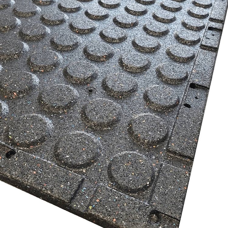 Δάπεδο Γυμναστηρίου Double Layer (Black+Grey+Yellow 70%) 100x100x2cm με Connectors ALPINE