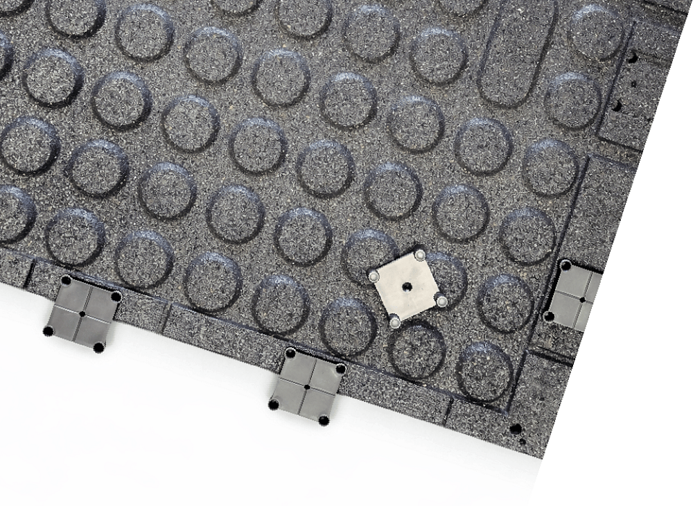 Δάπεδο Γυμναστηρίου (Dawn Grey)100x100x2cm με connectors ALPINE